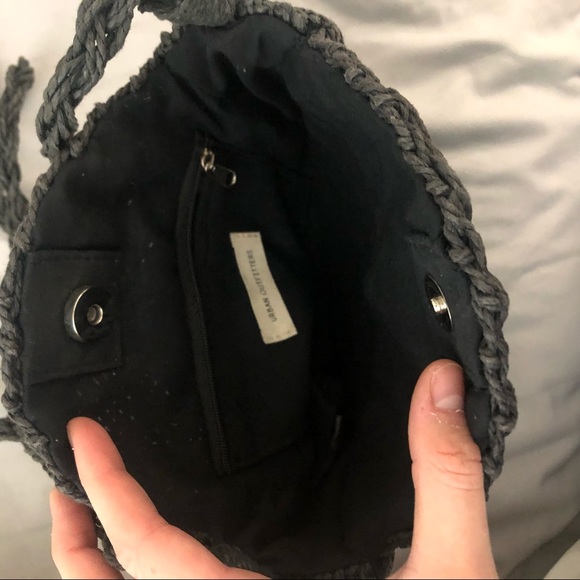 Black Raffia Bag Purse - Picture 4 of 6